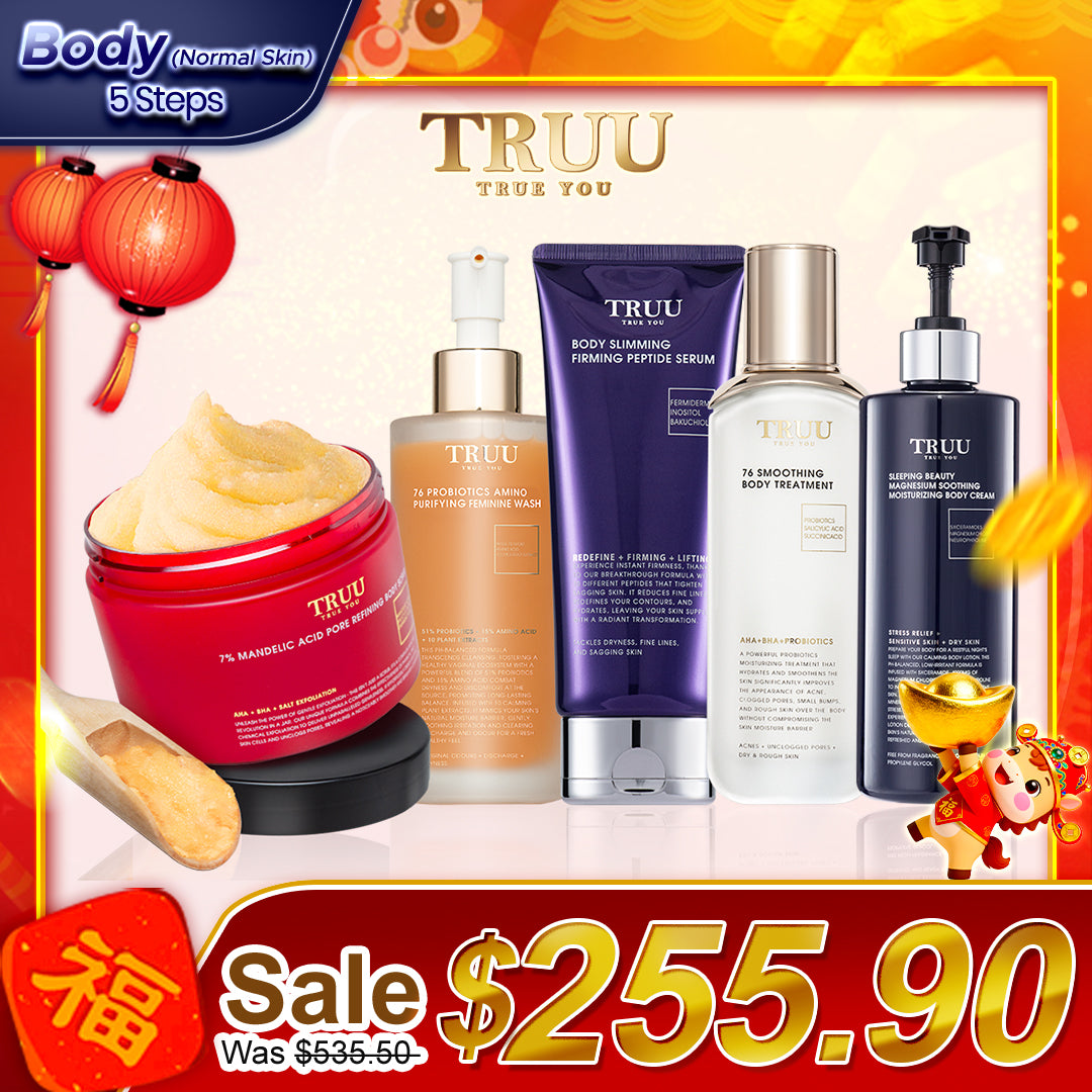 [Body] TRUU 7% Body Scrub + Body Treatment + 76 Feminine Wash