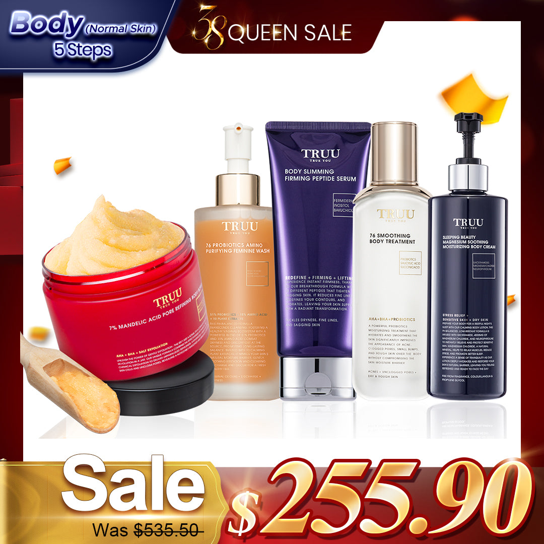 [Body] TRUU 7% Body Scrub + Body Treatment + 76 Feminine Wash