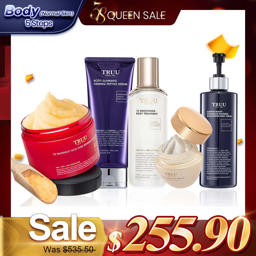 [Body] TRUU 7% Body Scrub + Body Treatment + 76 Feminine Wash