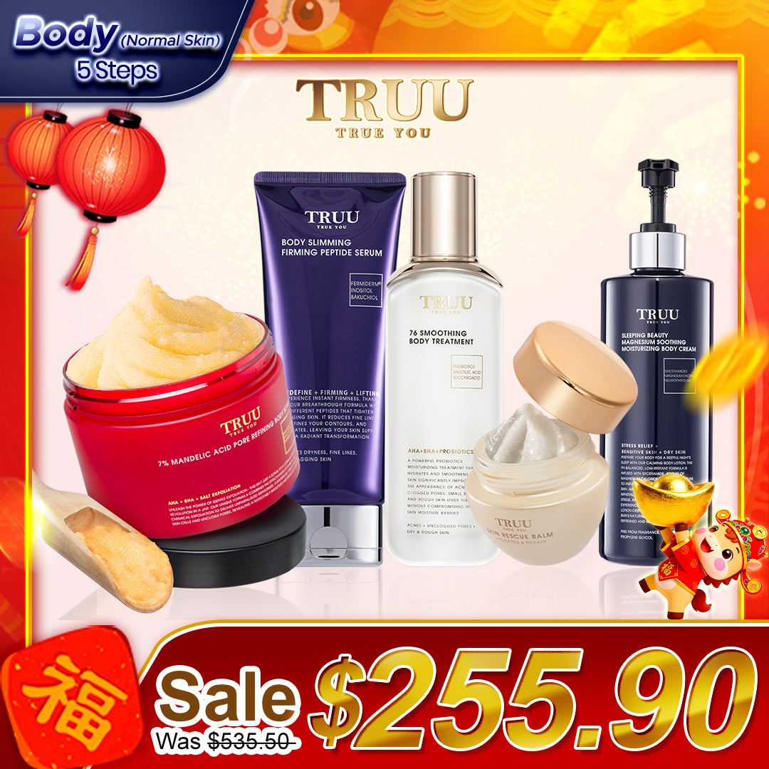 [Body] TRUU 7% Body Scrub + Body Treatment + 76 Feminine Wash