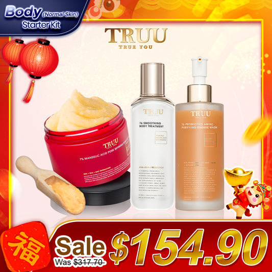 [Body] TRUU 7% Body Scrub + Body Treatment + 76 Feminine Wash