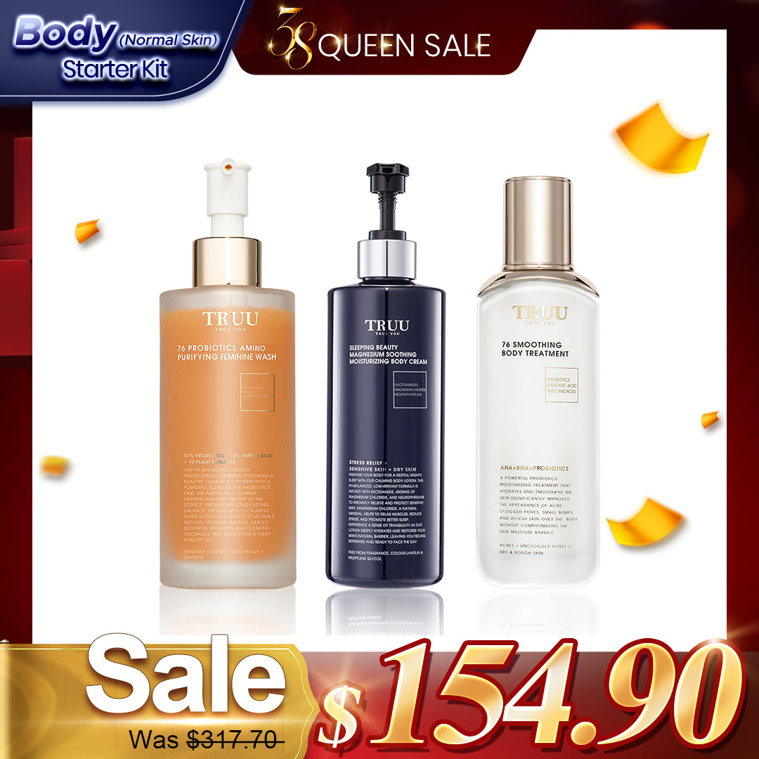 [Body] TRUU 7% Body Scrub + Body Treatment + 76 Feminine Wash