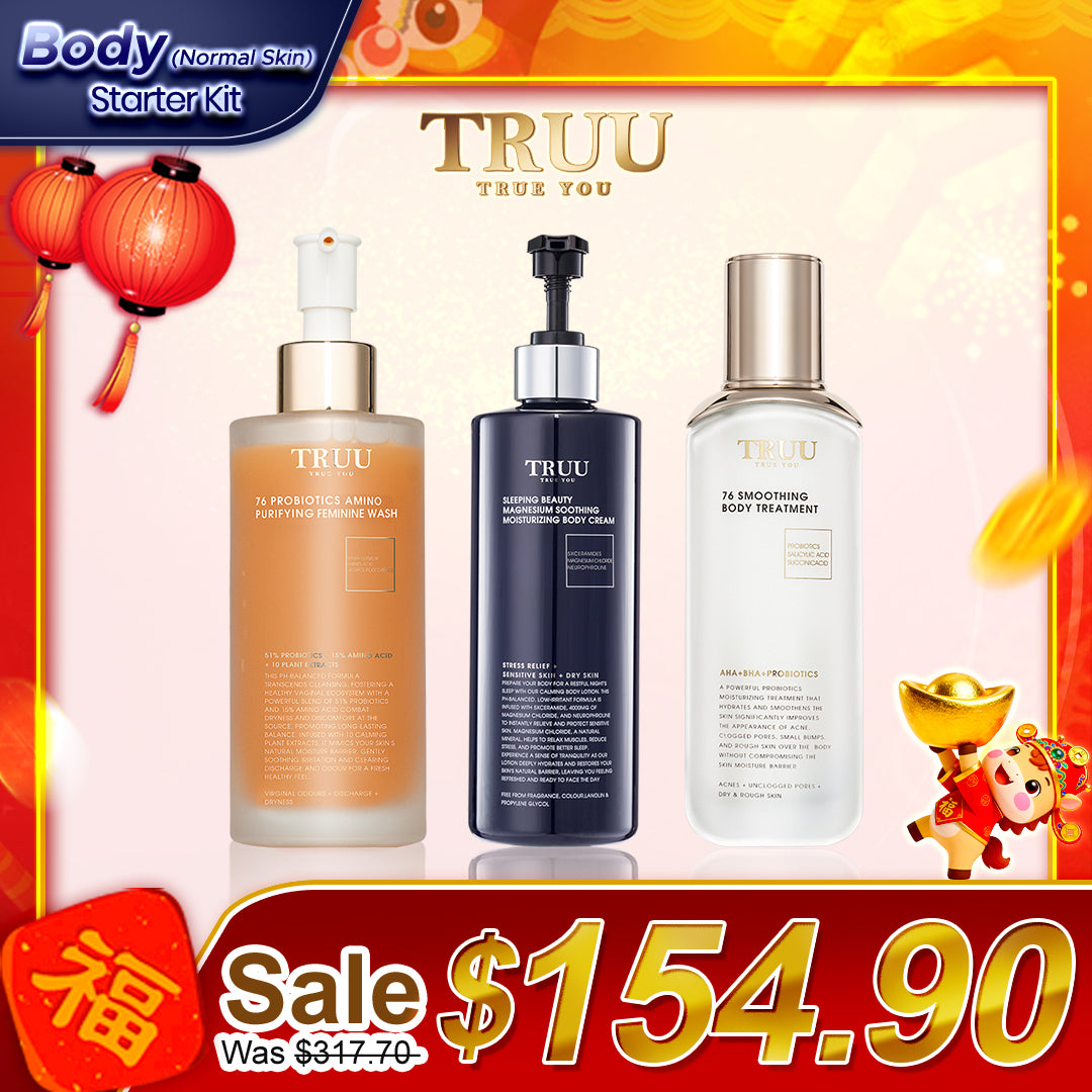 [Body] TRUU 7% Body Scrub + Body Treatment + 76 Feminine Wash