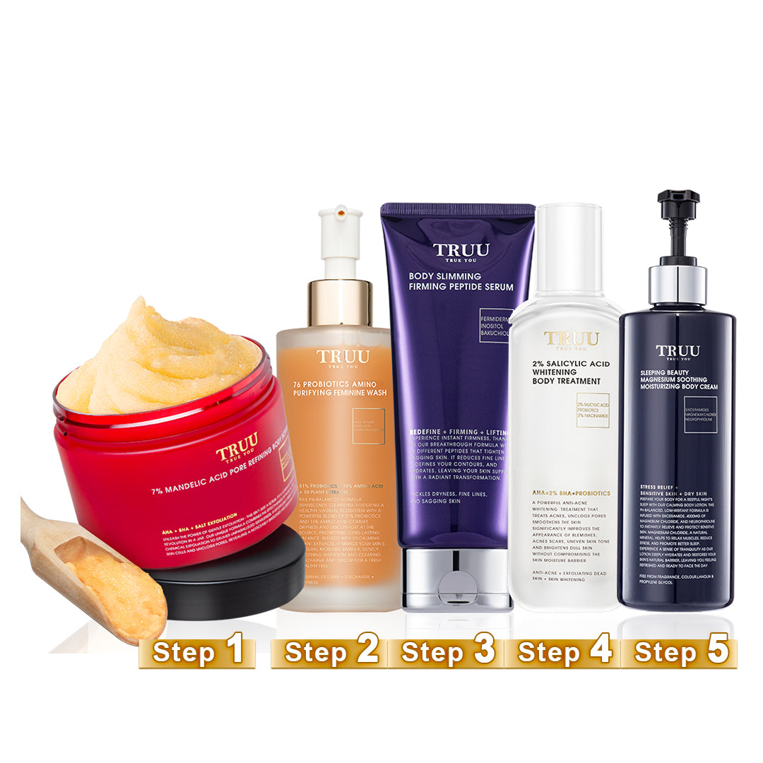 [Body] TRUU 7% Body Scrub + Body Treatment + 76 Feminine Wash