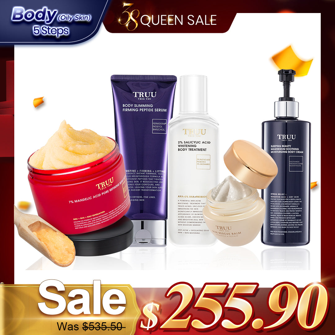 [Body] TRUU 7% Body Scrub + Body Treatment + 76 Feminine Wash