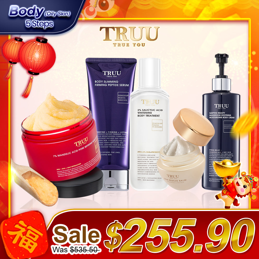 [Body] TRUU 7% Body Scrub + Body Treatment + 76 Feminine Wash
