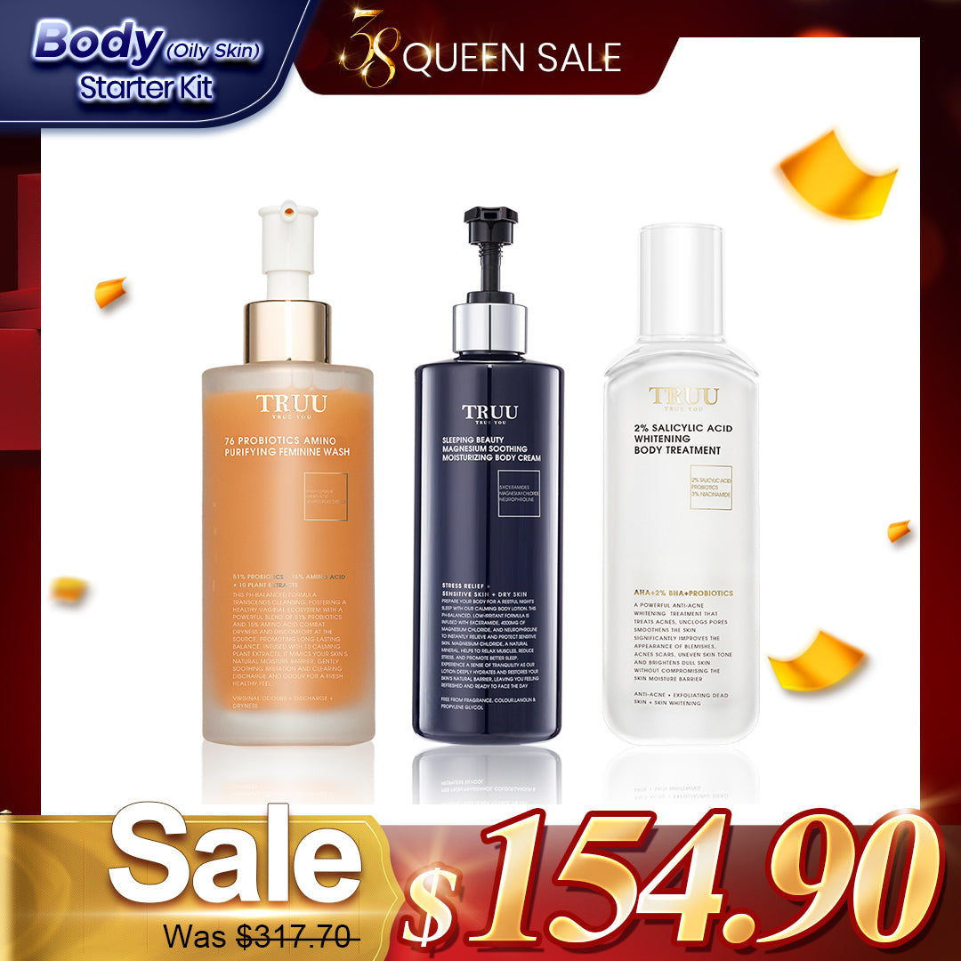 [Body] TRUU 7% Body Scrub + Body Treatment + 76 Feminine Wash