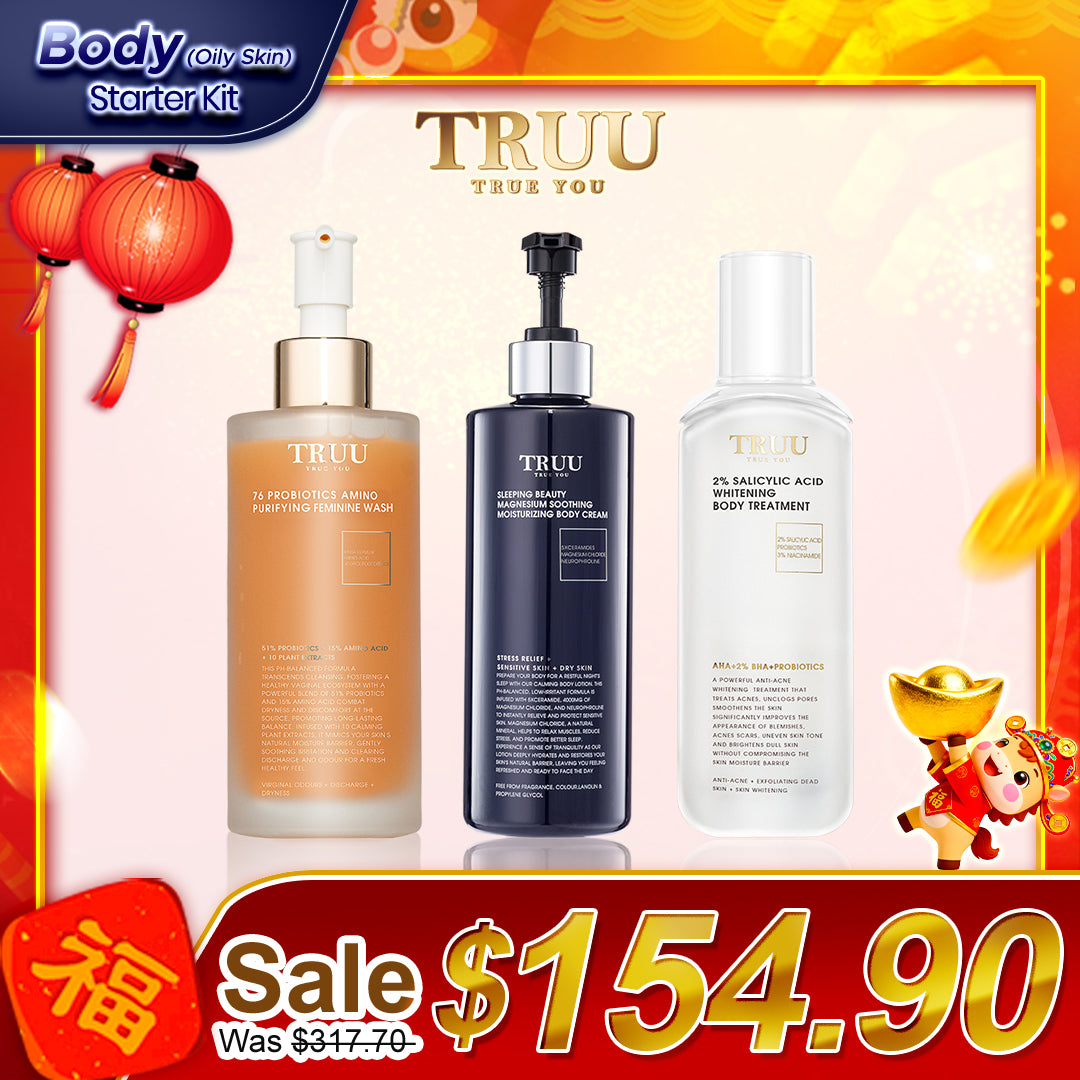 [Body] TRUU 7% Body Scrub + Body Treatment + 76 Feminine Wash