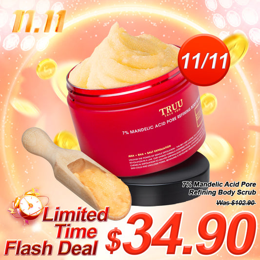 TRUU 7% Mandelic Acid Pore Refining Body Scrub【FREE】Wooden Spatula | Limited Time Flash Deal