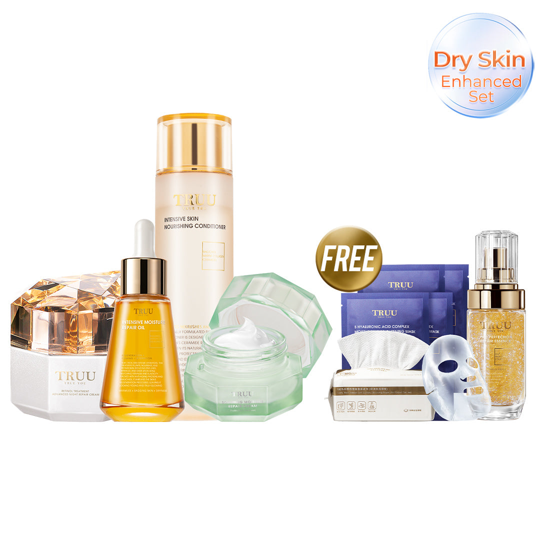 TRUU Intensive Skin Nourishing Conditioner + Repair Essence + The Recovery Oil【FREE】Youth Cream -10g + Intensive Moisture Repair Oil -5g