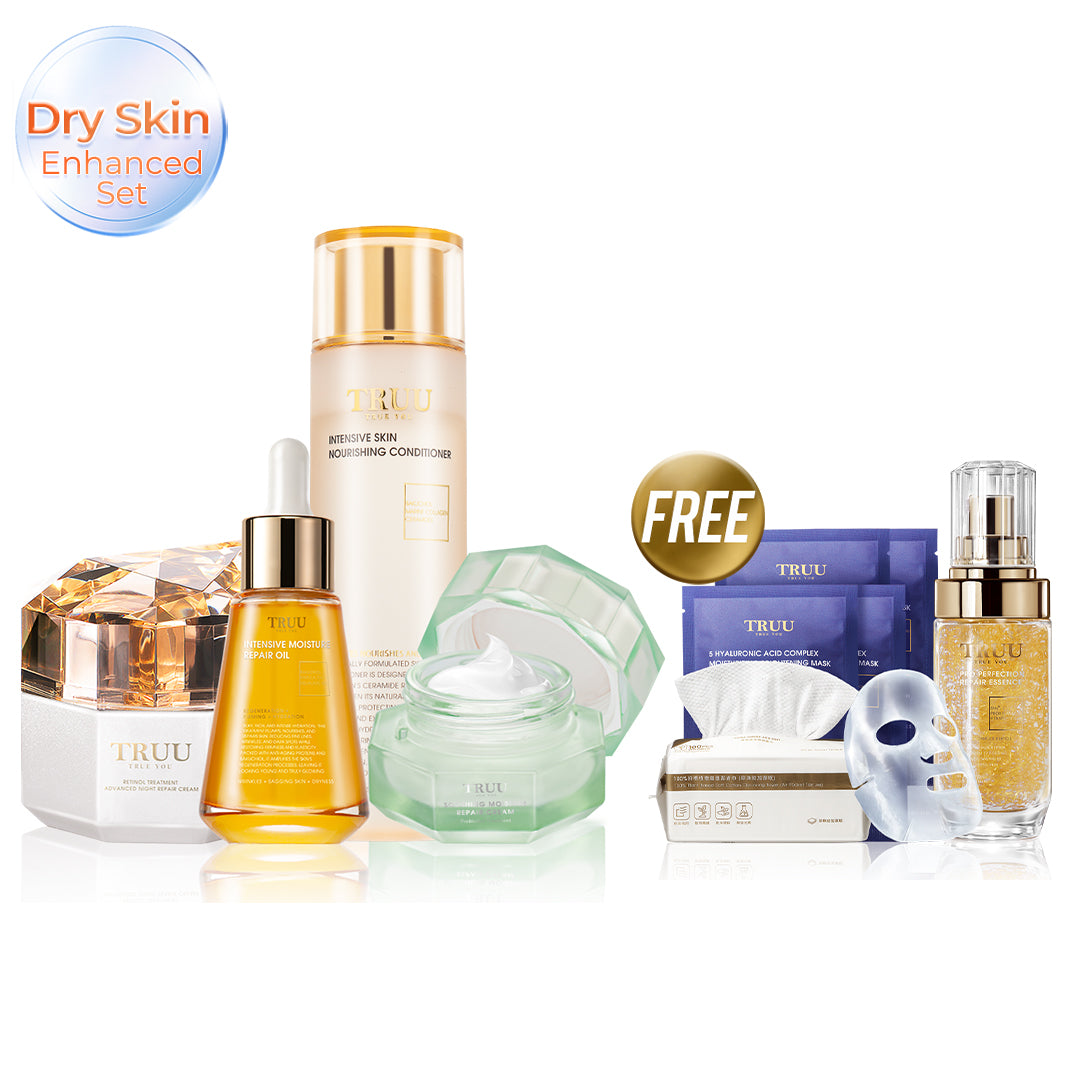 TRUU Intensive Skin Nourishing Conditioner + Repair Essence + The Recovery Oil【FREE】Youth Cream -10g + Intensive Moisture Repair Oil -5g