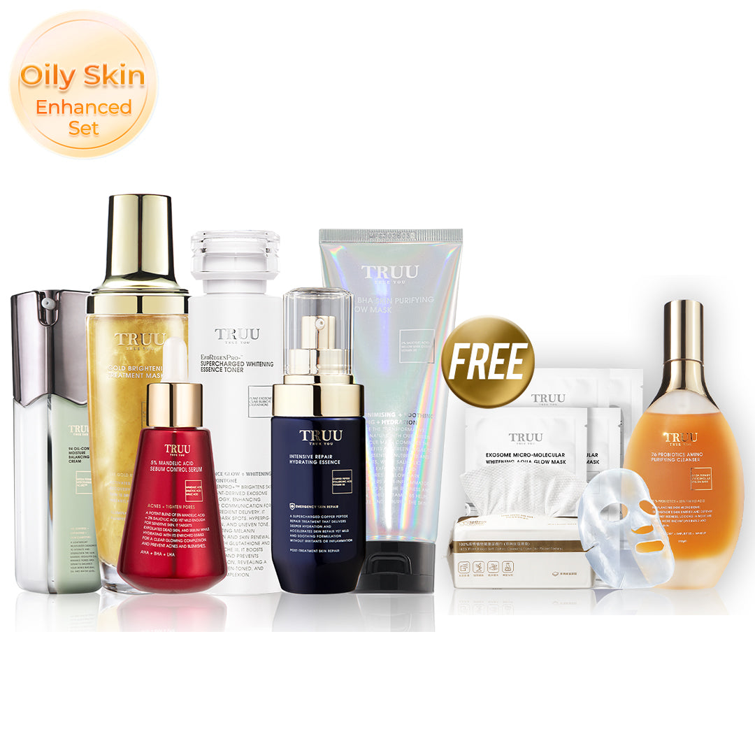 Pencuci TRUU 76 + Serum Asid Mandelik 5% + Masker Seri Penulen Kulit BHA 2% + Krim 99 【PERCUMA】Penyegar Pencerah -30ml + Esen Penghidratan 10ml + Masker Buih -30ml
