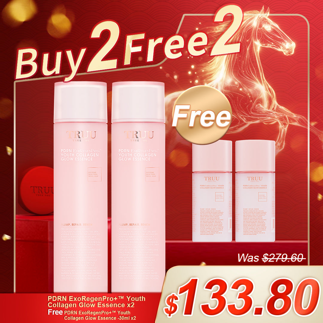 TRUU PDRN ExoRegenPro+™ Youth Collagen Glow Essence x2【Free】PDRN ExoRegenPro+™ Youth Collagen Glow Essence -30ml Travel Size x2
