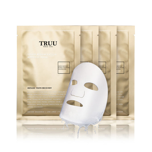 TRUU Snow Gentian Youth Regeneration Ampoule Mask-4pcs Kotak