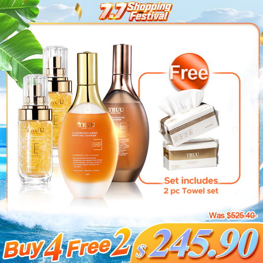 TRUU 76 Cleanser x2 (Pick One) + Repair Essence x2【FREE】Cleansing Towels (100pcs) x2
