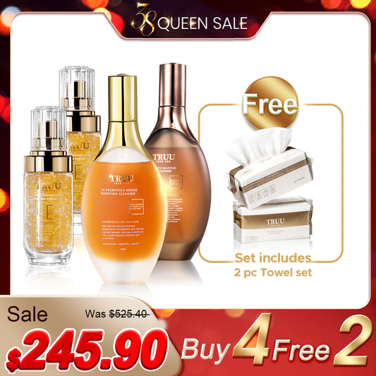 TRUU 76 Cleanser x2 (Pick One) + Repair Essence x2【FREE】Cleansing Towels (100pcs) x2
