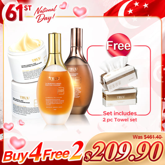 TRUU 76 Cleanser x2 (Pick One) + Luxury Essential Skin Rejuvenating Cleansing Balm x2【FREE】Cleansing Towels x2