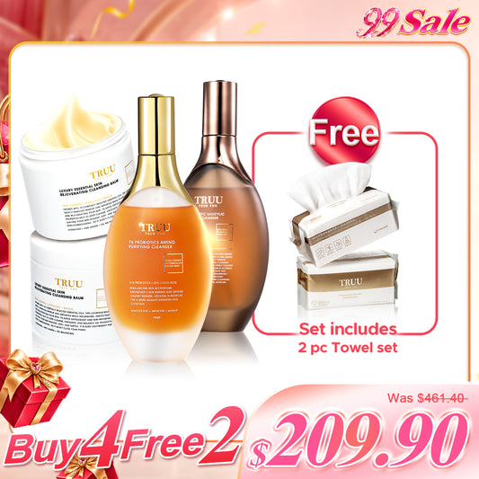 TRUU 76 Cleanser x2 (Pick One) + Luxury Essential Skin Rejuvenating Cleansing Balm x2【FREE】Cleansing Towels x2