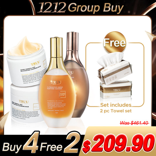 TRUU 76 Cleanser x2 (Pick One) + Luxury Essential Skin Rejuvenating Cleansing Balm x2【FREE】Cleansing Towels x2