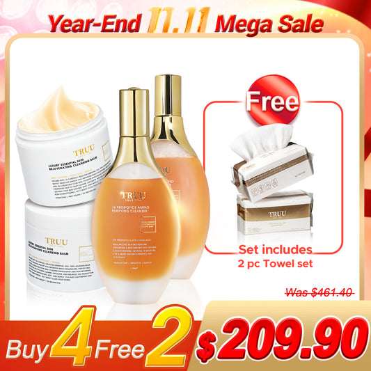 TRUU 76 Cleanser x2 (Pick One) + Luxury Essential Skin Rejuvenating Cleansing Balm x2【FREE】Cleansing Towels x2