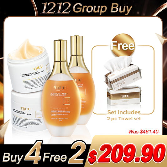 TRUU 76 Cleanser x2 (Pick One) + Luxury Essential Skin Rejuvenating Cleansing Balm x2【FREE】Cleansing Towels x2