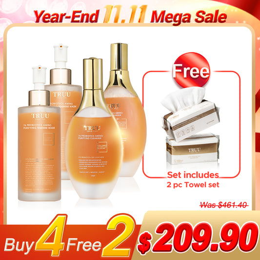 TRUU 76 Cleanser x2 (Pick One) + 76 Feminine Wash x2【Free】Cleansing Towels (100pcs) x2