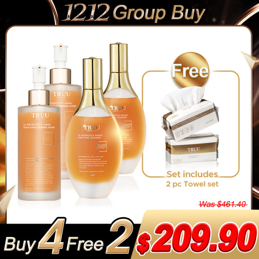 TRUU 76 Cleanser x2 (Pick One) + 76 Feminine Wash x2【Free】Cleansing Towels (100pcs) x2