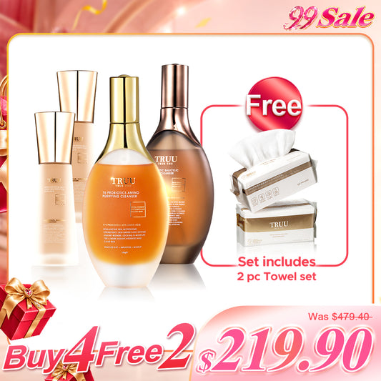 TRUU 76氨基酸洗面乳 / 76水杨酸洗面乳（任选2）+润色隔离乳SPF50★★★ x2【赠品】洁面巾 x2