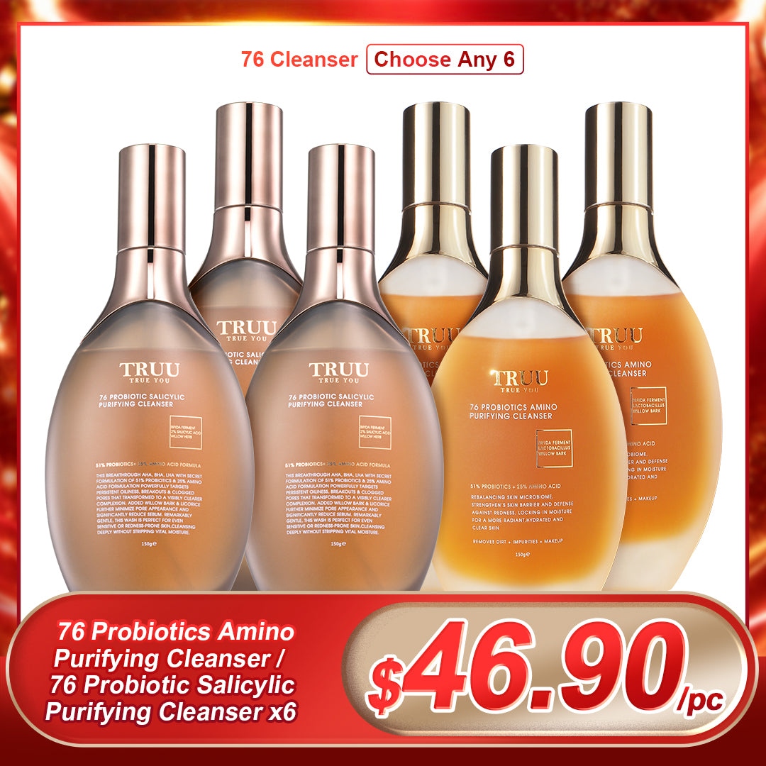 TRUU 76 Probiotics Amino Purifying Cleanser Set Bundle