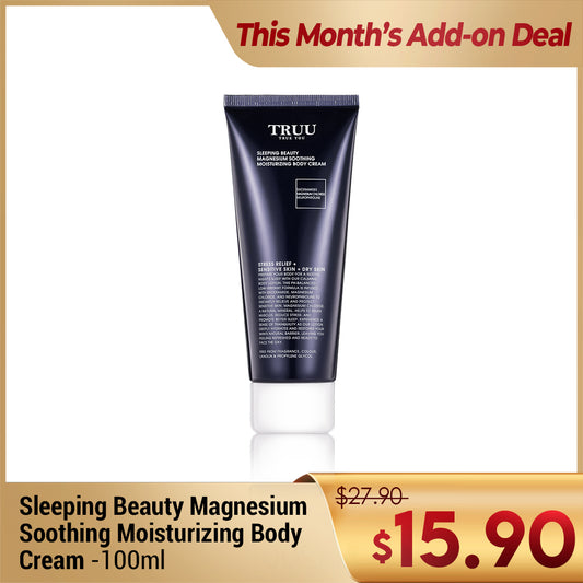 TRUU Sleeping Beauty Magnesium Soothing Moisturizing Body Cream - 100ml | Add-on Deal