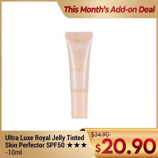 TRUU Ultra Luxe Royal Jelly Tinted Skin Perfector SPF50★★★ -10ml Travel Size | Add-on Deal