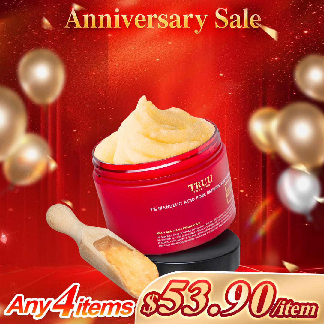 TRUU 7% Mandelic Acid Pore Refining Body Scrub【PERCUMA】Spatula Kayu