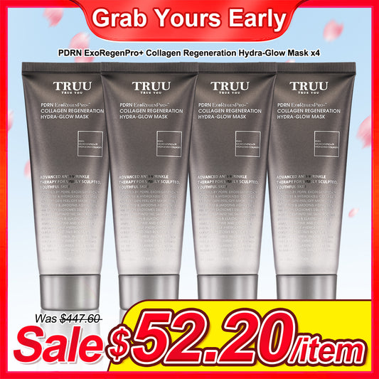 TRUU PDRN ExoRegenPro+ Kolagen Regenerasi Masker Hydra-Glow x4