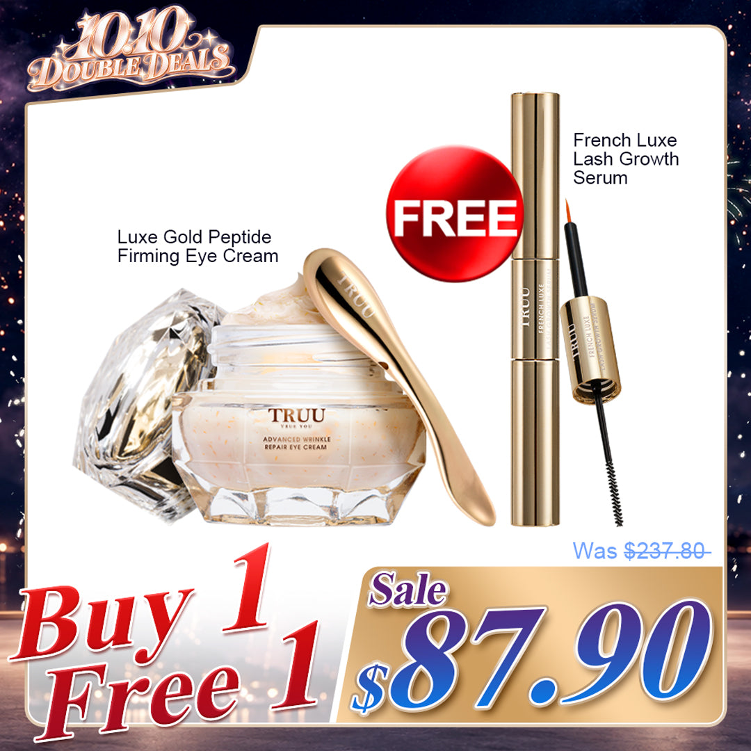 TRUU Luxe Gold Peptide Krim Mata Penganjal + Serum Pertumbuhan Bulu Mata Luxe