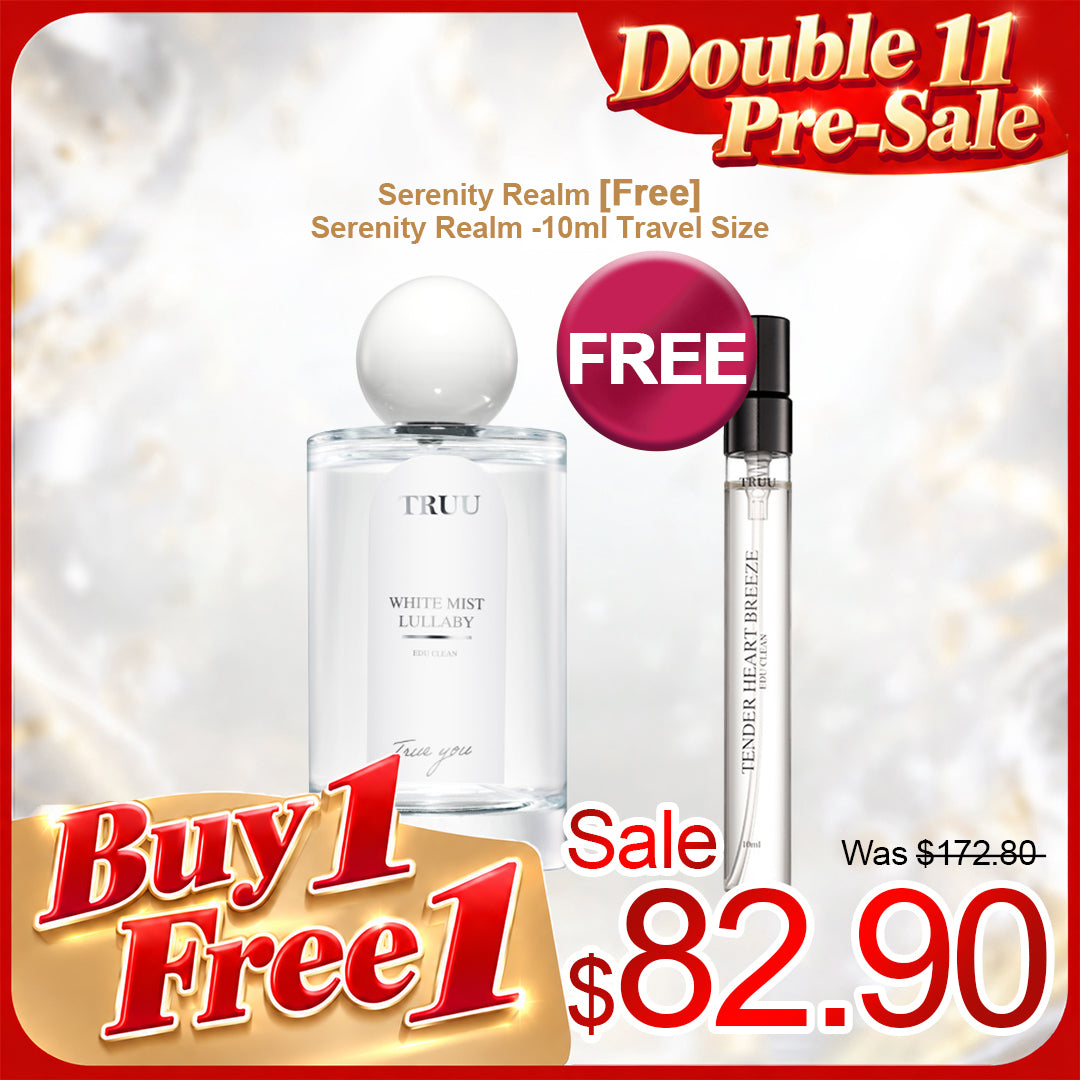 TRUU Serenity Realm (White Mist Lullaby、Highland Whisper Breeze、Soft Morning Petals、Tender Heart Breeze、Forest Whisper Calm) Pick one【Free】Serenity Realm -10ml x1