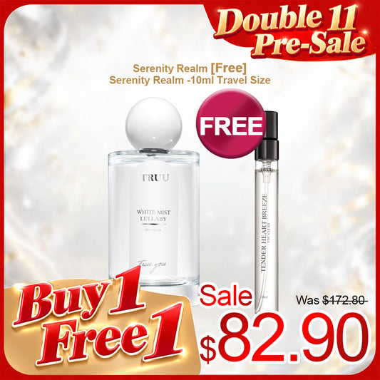 TRUU Serenity Realm (White Mist Lullaby、Highland Whisper Breeze、Soft Morning Petals、Tender Heart Breeze、Forest Whisper Calm) Pick one【Free】Serenity Realm -10ml x1