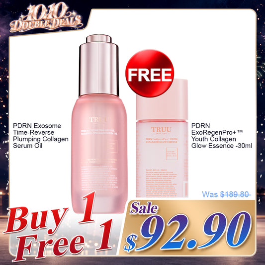 TRUU PDRN Exosome Time-Reverse Plumping Collagen Serum Oil【Free】PDRN ExoRegenPro+™ Youth Collagen Glow Essence -30ml (Preorder End Oct)