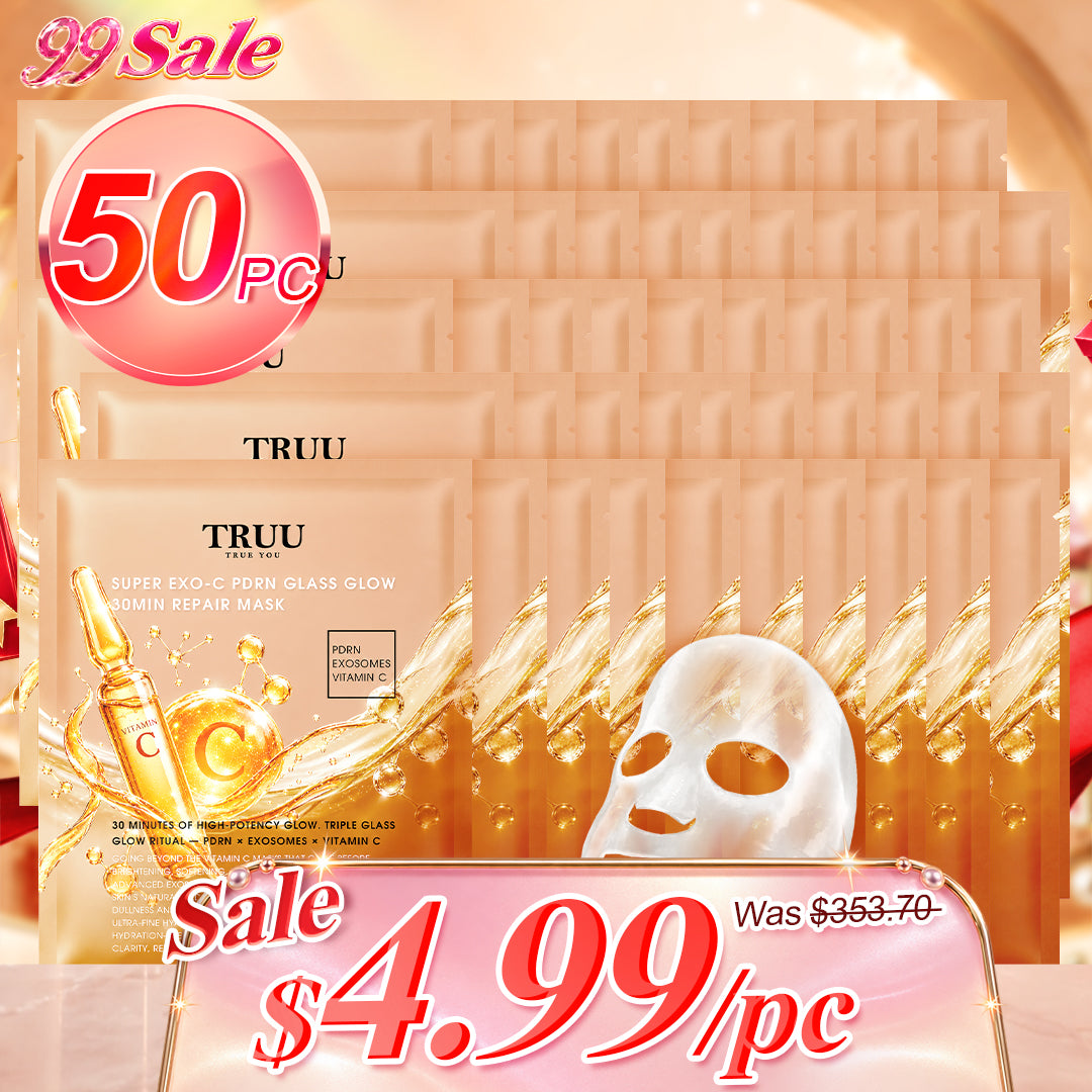 TRUU Super Exo-C PDRN Glass Glow 30min Repair Mask x50 (Preorder Early Oct)
