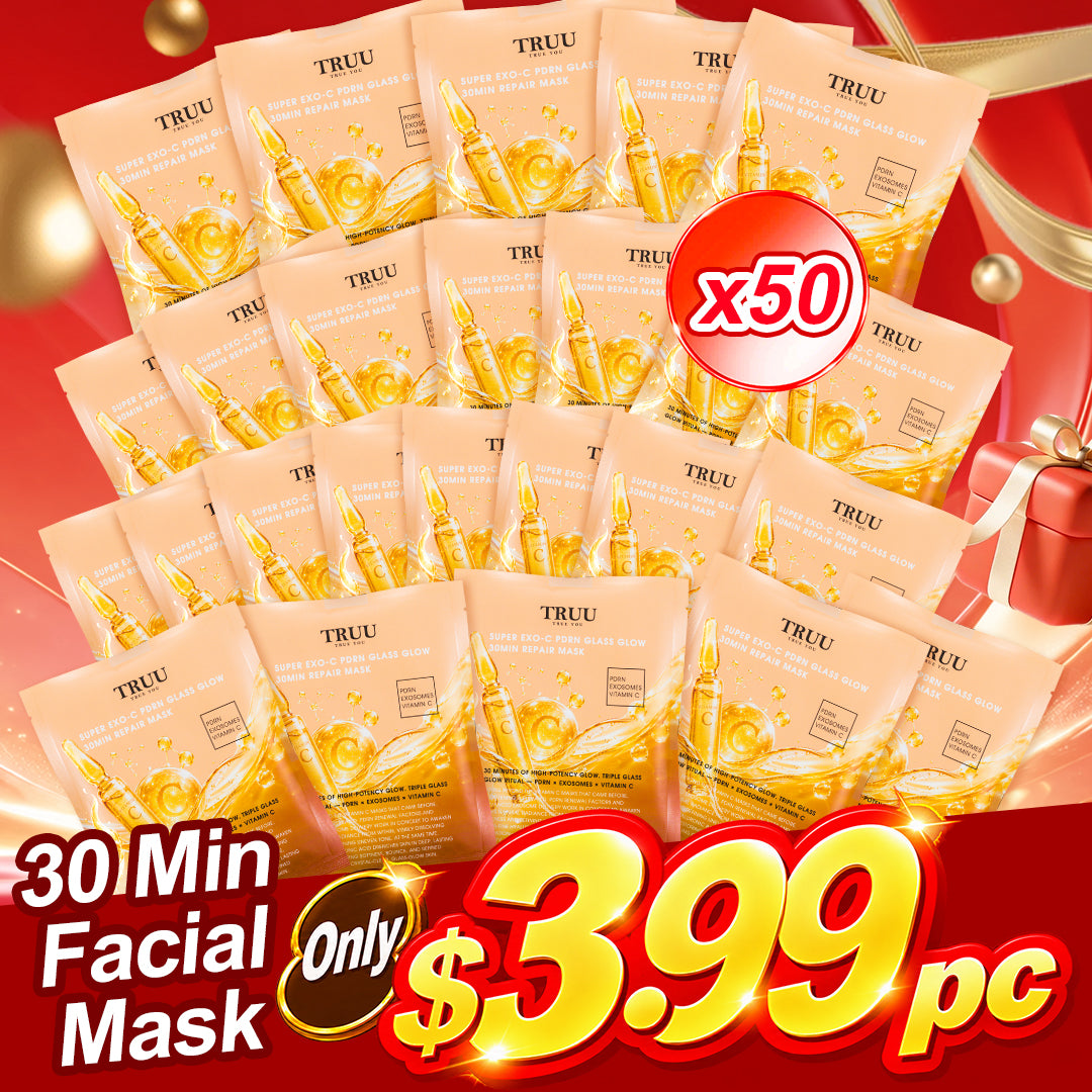 TRUU Super Exo-C PDRN Glass Glow 30min Repair Mask x50