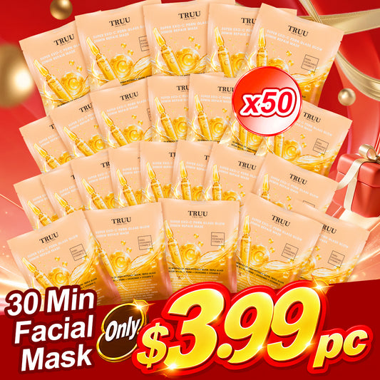 TRUU Super Exo-C PDRN Glass Glow 30min Repair Mask x50