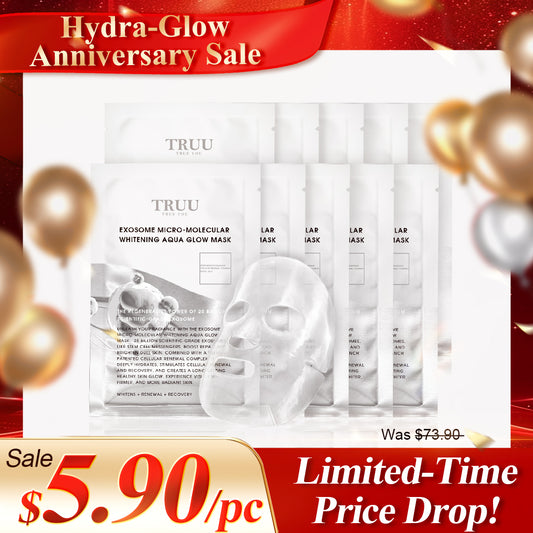 TRUU Exosome Micro-Molecular Whitening Aqua Glow Mask x10 | Anniversary Sale
