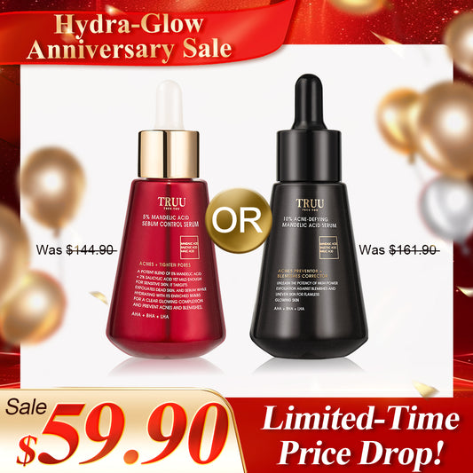TRUU (5% Mandelic Acid Sebum Control Serum / 10% Acne-Defying Mandelic Acid Serum) Pick One