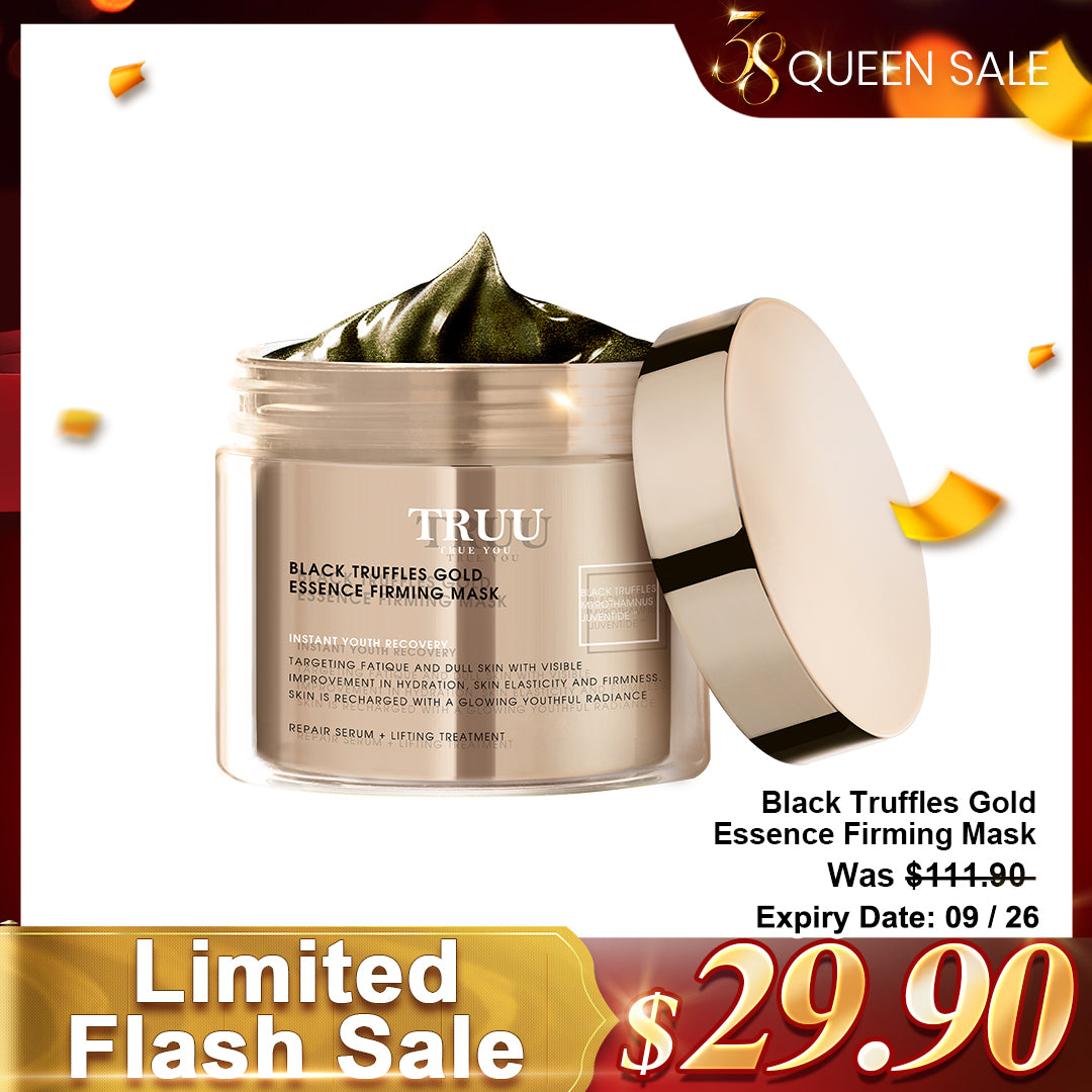 TRUU Black Truffles Gold Essence Masker Penganjal