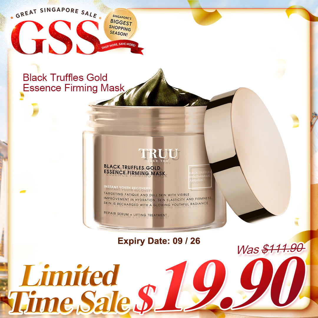 TRUU Black Truffles Gold Essence Masker Penganjal