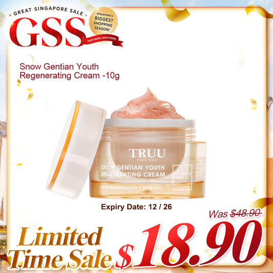 TRUU Snow Gentian Youth Regenerating Cream -10g Saiz Perjalanan (Tamat tempoh pada 12/26)
