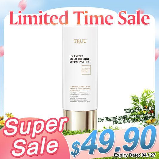TRUU UV Expert Multi-Defence Aqua Fluid SPF50+ PA++++ (Expiry on 04/27)