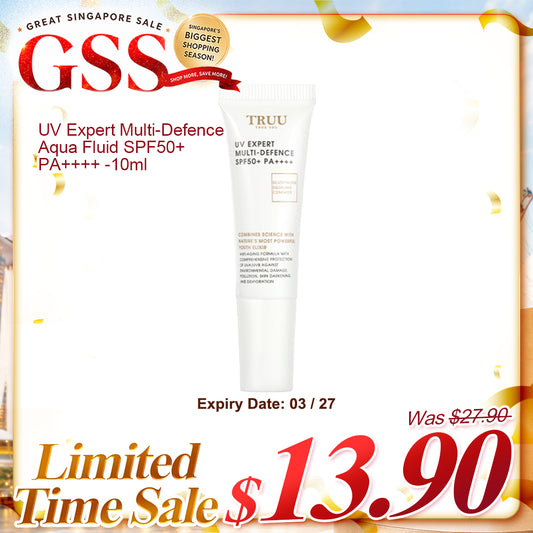TRUU UV Expert Multi-Defence Aqua Fluid SPF50+ PA++++ 10ml Saiz Perjalanan