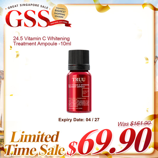 TRUU 24.5 Vitamin C Whitening Treatment Ampoule -10ml (Expiry on 04/27 & 05/27)