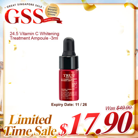 TRUU 24.5 Vitamin C Whitening Treatment Ampoule -3ml Travel Size (Expiry on 11/26)