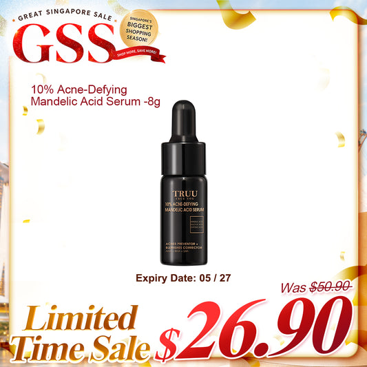 TRUU 10% Acne-Defying Mandelic Acid Serum-8G Travel Size (Expiry on 05/27)